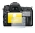 Abbildung des Geräts Nikon D7000 mit einer Vielzahl des Displayschutzes.