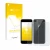 Vorderseite einer Produktverpackung mit dem Markenlogo upscreen. Daneben ist das Gerät Apple iPhone 8 (Display+Rückseite) mit 