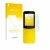 Vorderseite einer Produktverpackung mit dem Markenlogo upscreen. Daneben ist das Gerät Nokia 8110 mit dem zugehörigen Displays