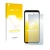 Vorderseite einer Produktverpackung mit dem Markenlogo upscreen. Daneben ist das Gerät Google Pixel 4 mit dem zugehörigen Disp