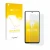 Vorderseite einer Produktverpackung mit dem Markenlogo upscreen. Daneben ist das Gerät Xiaomi Redmi Note 9 Pro mit dem zugehör