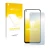 Vorderseite einer Produktverpackung mit dem Markenlogo upscreen. Daneben ist das Gerät realme 8i mit dem zugehörigen Displaysc