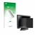 Vorderseite einer Produktverpackung mit dem Markenlogo upscreen. Daneben ist das Gerät SDC Touchscreen TFT (15") mit dem zugeh