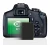Abbildung des Geräts Canon EOS 2000D mit einer Vielzahl des Displayschutzes.