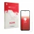Vorderseite einer Produktverpackung mit dem Markenlogo upscreen. Daneben ist das Gerät Motorola Moto G47 mit dem zugehörigen D