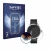 Vorderseite einer Produktverpackung mit dem Markenlogo Savvies. Daneben ist das Gerät Withings ScanWatch 2 (38 mm) mit dem zug