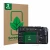 Vorderseite einer Produktverpackung mit dem Markenlogo ScreenLeaf. Daneben ist das Gerät Fujifilm X-E1 mit dem zugehörigen Dis