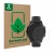 Vorderseite einer Produktverpackung mit dem Markenlogo ScreenLeaf. Daneben ist das Gerät Garmin Forerunner 945 mit dem zugehör