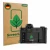 Vorderseite einer Produktverpackung mit dem Markenlogo ScreenLeaf. Daneben ist das Gerät Leica SL2 mit dem zugehörigen Display