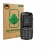 Vorderseite einer Produktverpackung mit dem Markenlogo ScreenLeaf. Daneben ist das Gerät Hammer Rock mit dem zugehörigen Displ